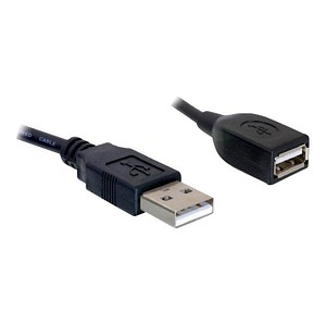 DeLOCK USB 2.0 A Kabel 0,15 m schwarz, 1 St.