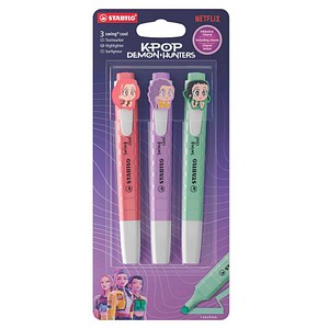 STABILO swing cool KPop Demon Hunters Textmarker farbsortiert, 3 St.