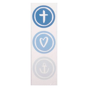 Rayher Wachsmotive blau Töne Glaube, Liebe, Hoffnung Ø 2,5 cm, 1 Pack