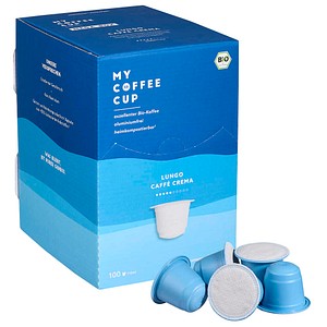 MY COFFEE CUP LUNGO CREMA Bio-Kaffeekapseln, Arabica- und Robustabohnen 100 St.