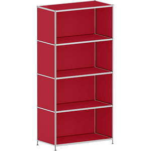 viasit Aktenregal System4 rubinrot 77,9 x 40,4 x 155,7 cm, 1 St.