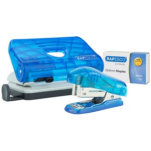 RAPESCO® Locher und Heftgeräte Set 1719 transparent blau