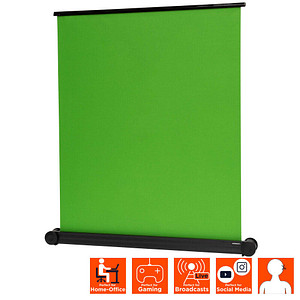 celexon mobile Leinwand Key Green Screen stufenlose Formatwahl, 150 x 180 cm Projektionsfläche