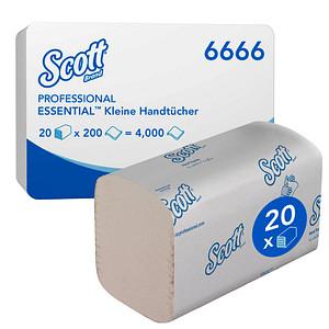 Scott® Papierhandtücher 6666 Essential Interfold-Falzung 2-lagig 4.000 Tücher