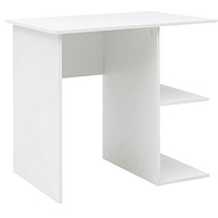 WOHNLING Schreibtisch weiß rechteckig, Wangen-Gestell weiß 82,0 x 60,0 cm