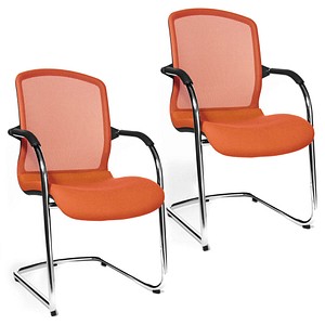 Topstar Besucherstühle Open Chair 100 OC590 T34 orange Stoff, 2 St.