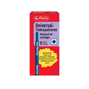 herlitz Tintenpatronen für Füller Universal blau, 5 St.