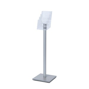Showdown® Displays Prospektständer MB4C160 transparent DIN A5 4 Fächer 33,0 x 33,0 x 106,0 cm, 1 St.