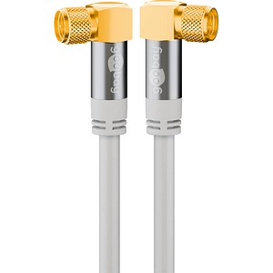 goobay F-Stecker SAT-Kabel 3,0 m weiß, 1 St.