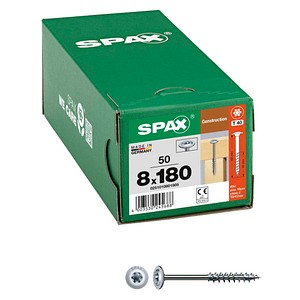 SPAX® Holzbauschrauben T40 Tellerkopf WIROX 0251010801805 8 mm x 180 mm, 50 St.