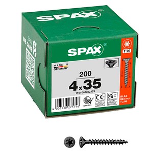 SPAX® Universalschrauben T20 Senkkopf BLAX 1191040400353 4 mm x 35 mm, 200 St.