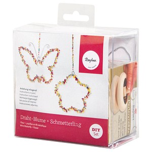 Rayher Deko-Anhänger Blume und Schmetterling mehrfarbig