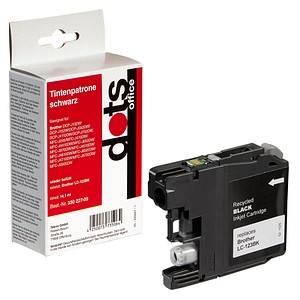 dots  schwarz Druckerpatrone kompatibel zu brother LC-123BK