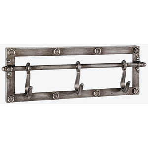 HAKU Möbel Wandgarderobe 15891 anthrazit Metall 3 Haken 43,0 x 15,0 cm