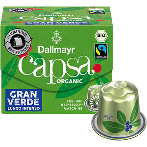 Dallmayr Capsa Gran Verde Lungo Intenso Kaffeekapseln Arabicabohnen kräftig 10 Portionen