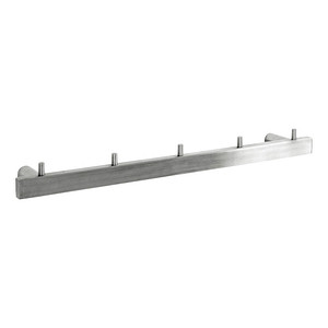 HAKU Möbel Wandgarderobe 16743 silber Metall 5 Haken 46,0 x 4,0 cm, 1 St.