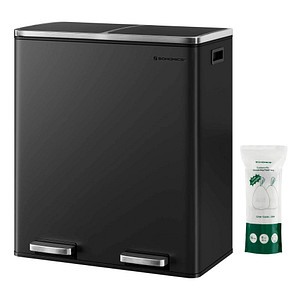 SONGMICS Mülltrenner 2x 30,0 l schwarz, 1 St.
