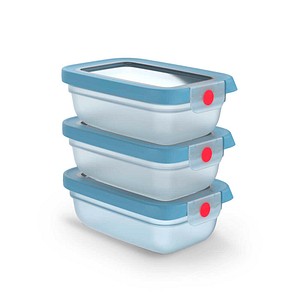 emsa Frischhaltedosen-Set ONECLICK blau 0,5 l, 3 St.