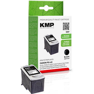 KMP C57  schwarz Druckerpatrone kompatibel zu Canon PG-40