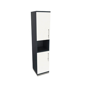 fm Regalschrank Oldenburg, 4260649684412 weiß, lavagrau 40,0 cm 44,2 cm, 1 St.