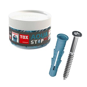 TOX AQUA STOP PRO 014271011 Dübel mit Schrauben Ø 6 mm x 38 mm, 40 St.