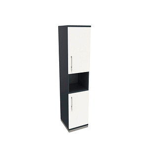 fm Regalschrank Oldenburg, 4260649684405 weiß, lavagrau 40,0 cm 44,2 cm, 1 St.