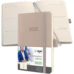 SIGEL Taschenkalender Conceptum 2025 taupe