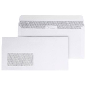 ÖKI Briefumschläge DIN lang+ mit Fenster Offset weiß haftklebend 25 St.