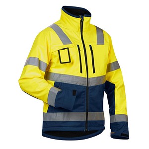 BLAKLÄDER® unisex Warnjacke 4900 gelb, marine Größe 3XL