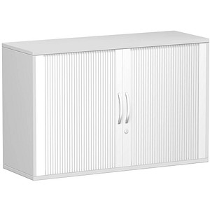 geramöbel Flex Rollladenschrank lichtgrau, silber 1 Fachboden 120,0 x 42,5 x 72,0 cm