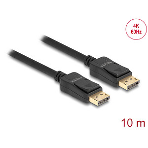 DeLOCK DisplayPort 1.2 Kabel 4K 60 Hz 10,0 m schwarz