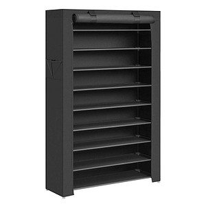 SONGMICS Schuhregal schwarz 88,0 x 28,0 x 160,0 cm, 1 St.