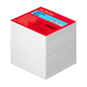 herlitz Notizzettel geleimt weiß 9,0 x 9,0 cm, 700 Blatt, 1 Pack