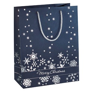 3 SIGEL Geschenktaschen Silver Snowflakes Motiv 17,5 x 23,0 cm