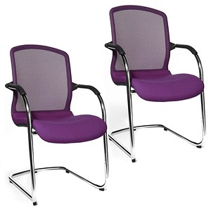 Topstar Besucherstühle Open Chair 100 OC590 T33 lila Stoff, 2 St.