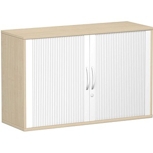 geramöbel Flex Rollladenschrank ahorn, silber 1 Fachboden 120,0 x 42,5 x 79,8 cm