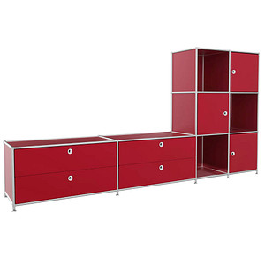 viasit Sideboard System4, 83905 rubinrot 227,9 x 40,4 x 118,2 cm, 1 St.