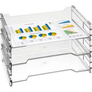 herlitz Briefablagen transparent DIN A4, 3 St.