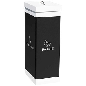 PAPERFLOW Mülleimer 60,0 l weiß, schwarz, 1 St.