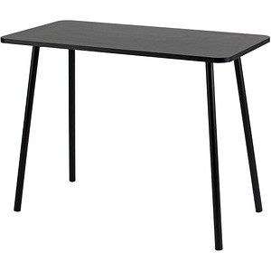 PAPERFLOW easyHome HOPM Schreibtisch schwarz rechteckig, 4-Fuß-Gestell schwarz 100,0 x 50,0 cm