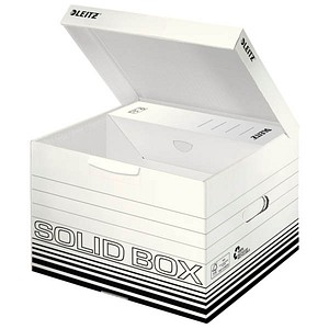 LEITZ Archivboxen Solid M weiß 32,5 x 36,0 x 27,0 cm, 10 St.