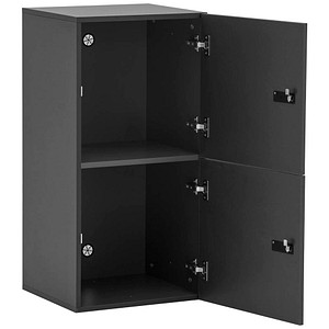 MÖBELPARTNER Spind Locked anthrazit 159258, 2 Schließfächer 45,4 x 40,7 x 92,6 cm