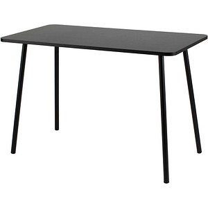 PAPERFLOW easyHome HOPM Schreibtisch schwarz rechteckig, 4-Fuß-Gestell schwarz 114,0 x 60,0 cm
