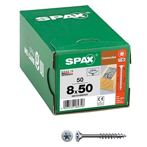 SPAX® Holzbauschrauben T40 Tellerkopf WIROX 0251010800505 8 mm x 50 mm, 50 St.