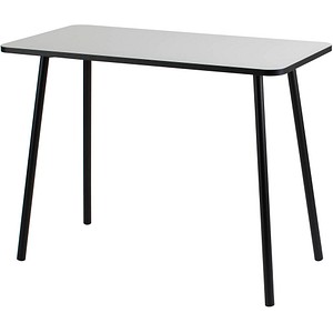 PAPERFLOW easyHome HOPM Schreibtisch weiß rechteckig, 4-Fuß-Gestell schwarz 100,0 x 50,0 cm
