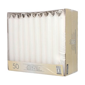 STARPAK Kerzen weiß, 50 St.
