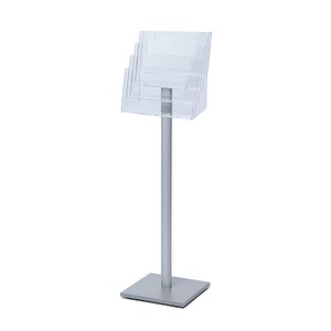 Showdown® Displays Prospektständer MB4C330 transparent DIN A4 4 Fächer 34,0 x 33,0 x 111,5 cm, 1 St.
