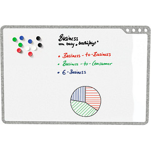 PLAYROOM mobiles Whiteboard Playboard 50,0 x 75,0 cm grau emaillierter Stahl