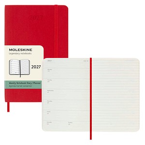 MOLESKINE Taschenkalender 2027 scharlachrot, 1 St.