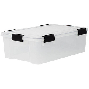 IRIS Ohyama Water Proof Aufbewahrungsbox 30,0 l transparent, schwarz 29,0 x 39,0 x 19,1 cm, 1 St.